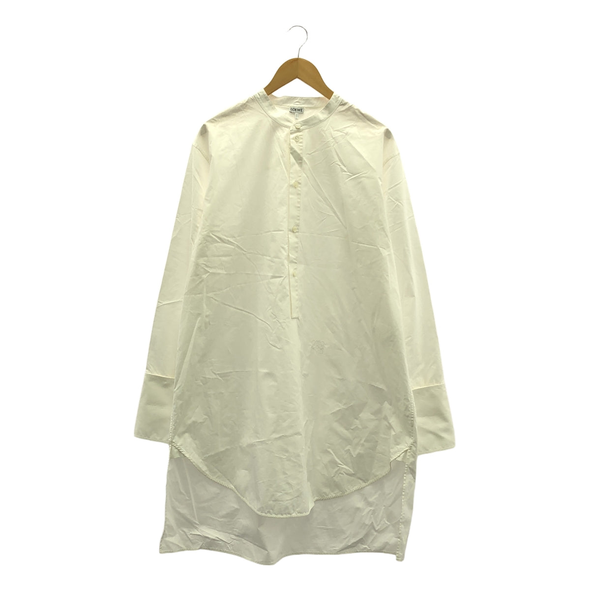 【미품】 LOEWE / 로에베 | DECONSTRUCTED SHIRT DRESS / 아나그램 빅 실루엣 셔츠 원피스 | 40 | 화이트 | 여성