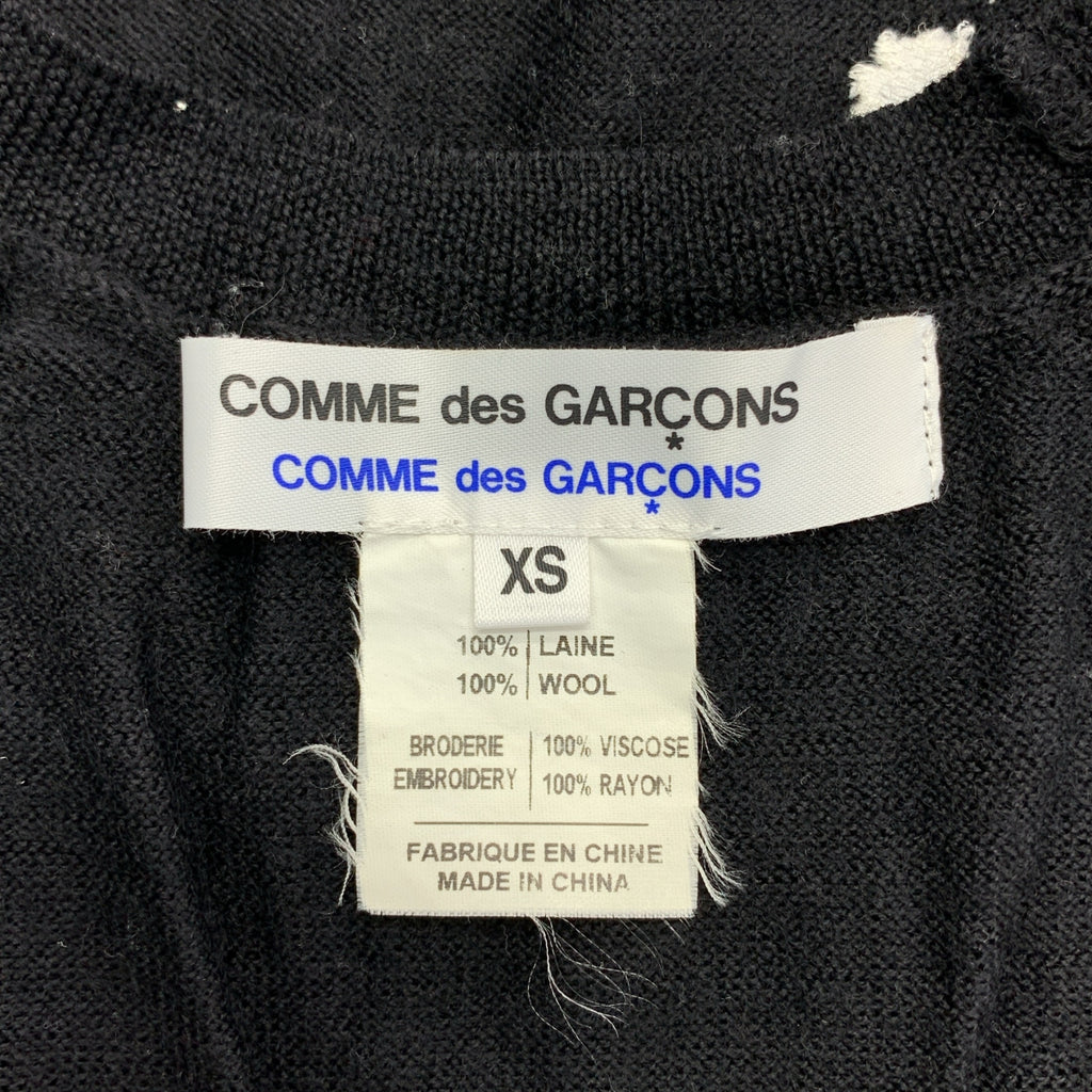 COMME des GARCONS COMME des GARCONS / 콤콤 | 울 엠브로이드 니트 스웨터 | XS |