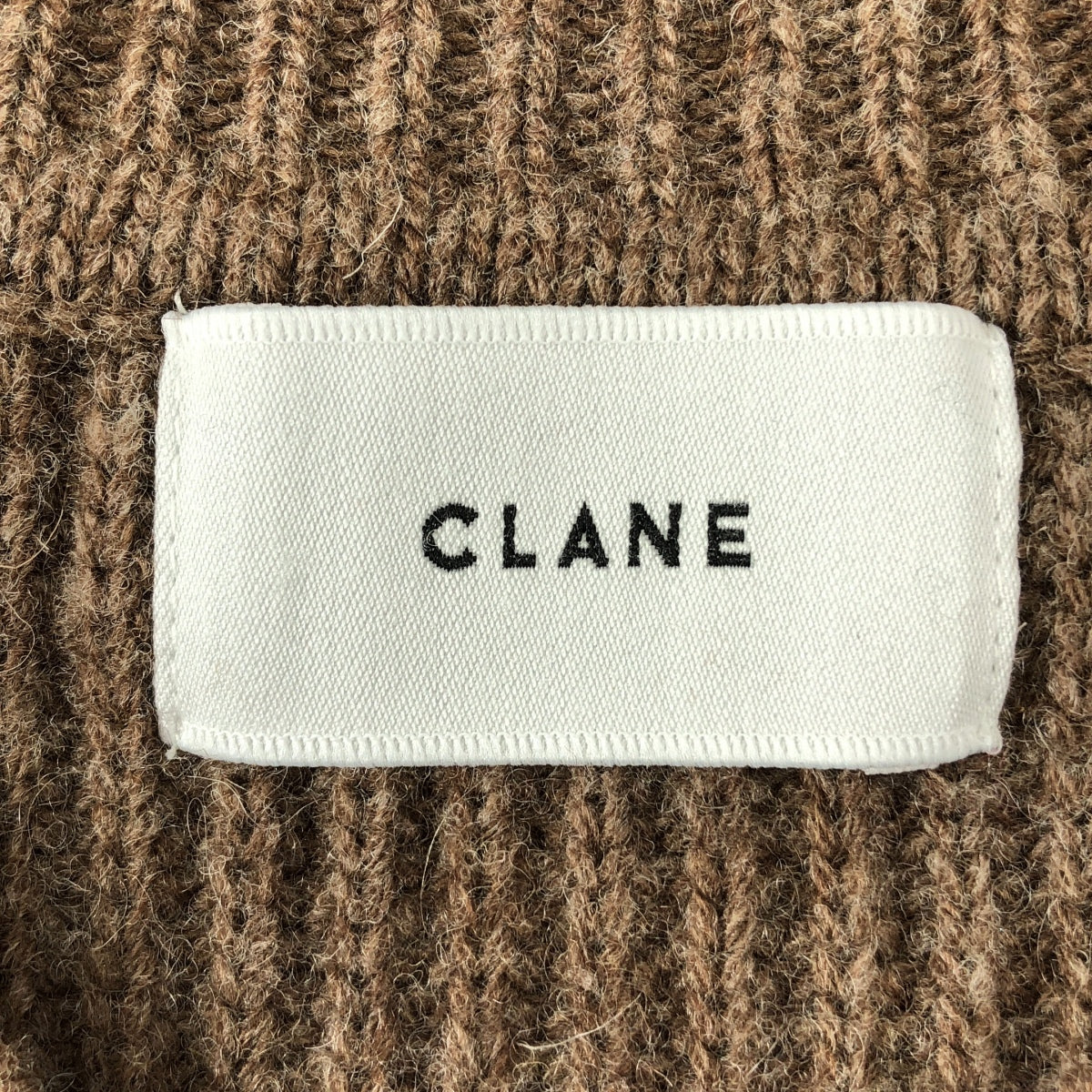 [狀況極佳] CLANE | 兩用圍脖針織上衣 | 圍脖針織毛衣 | 尺寸 1 | 棕色 | 女款