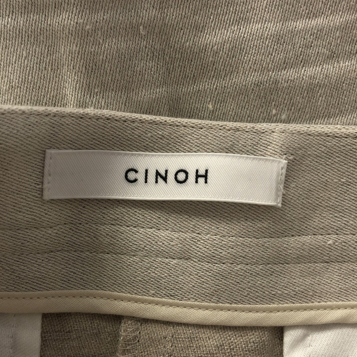 CINOH / チノ | 2022SS | リネン フロントスリット タイトスカート | 36 | アイボリー | レディース