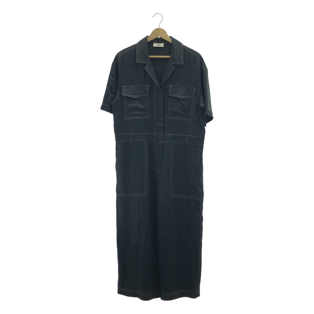 Uhr / ウーア | 2024SS | Satin Jumpsuit サテン ジャンプスーツ オールインワン | 36 | ブラック | レディース