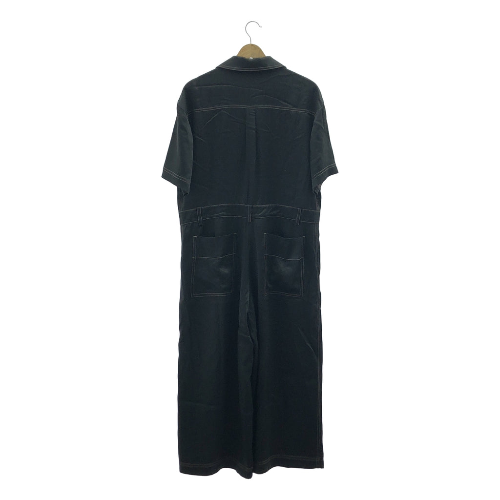 Uhr / ウーア | 2024SS | Satin Jumpsuit サテン ジャンプスーツ オールインワン | 36 | ブラック | レディース