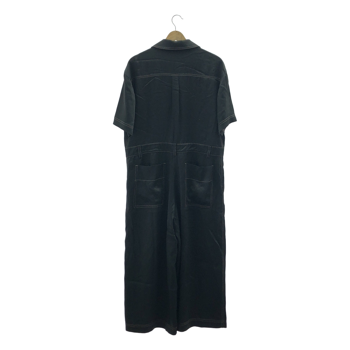 Uhr / ウーア | 2024SS | Satin Jumpsuit サテン ジャンプスーツ オールインワン | 36 | ブラック | レディース