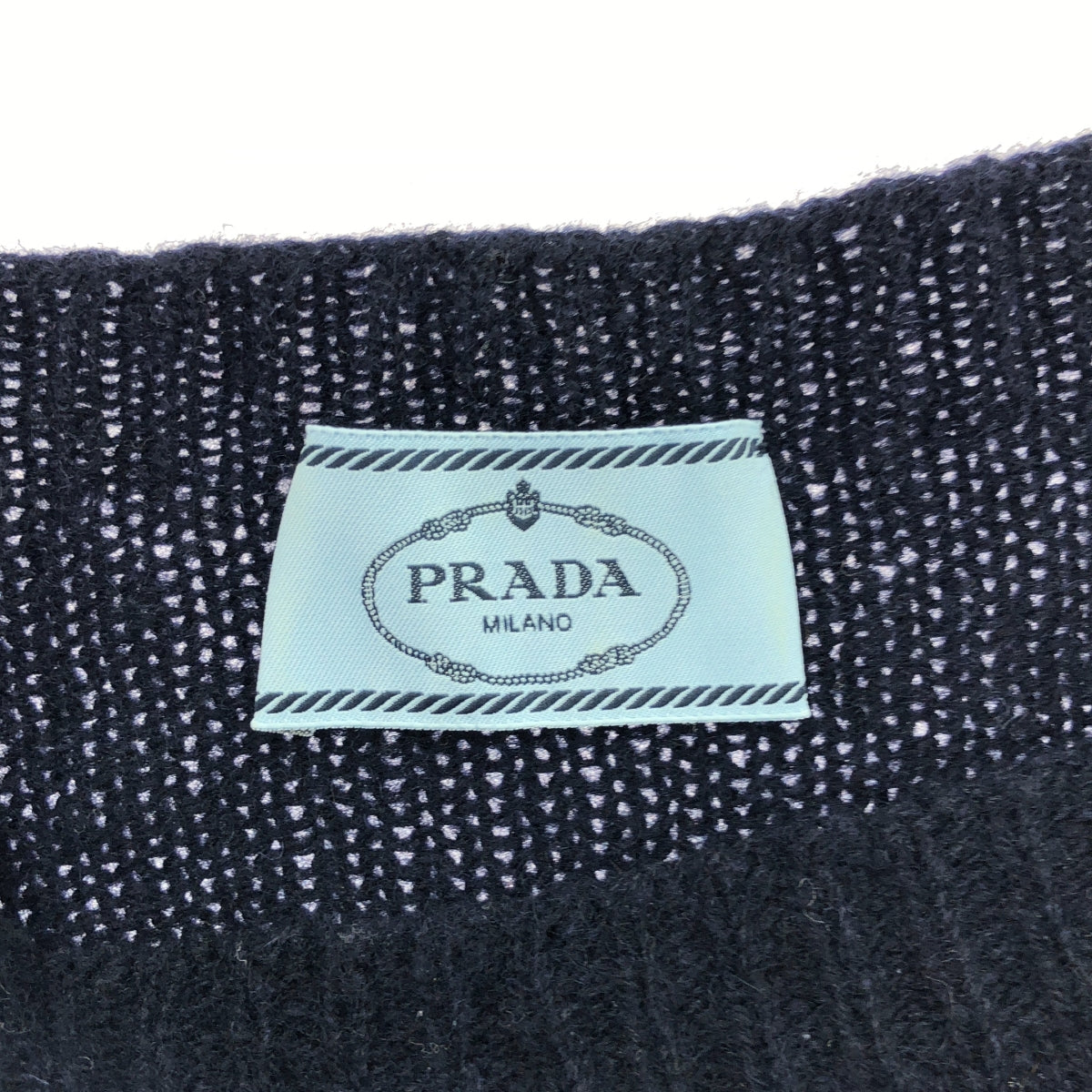 PRADA / プラダ | ウール クルーネック ニット プルオーバー | 38 | ネイビー | レディース
