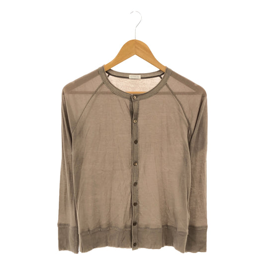 GALERIE VIE | Gauze Milled Jersey Crew Neck Cardigan | F | Gray | Women's