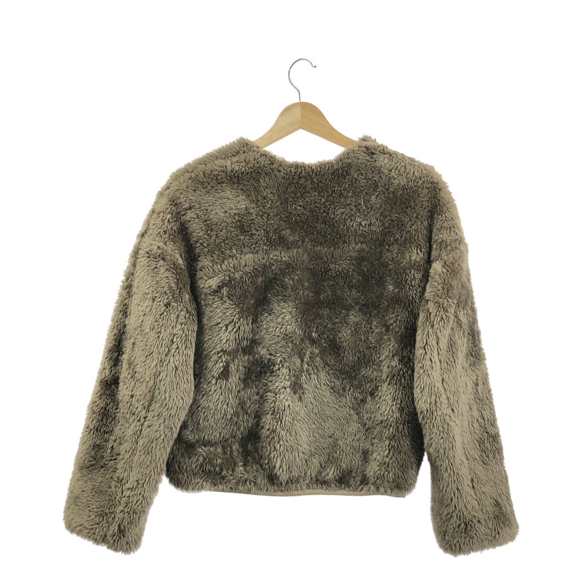 None / | HERENCIA / ヘレンチア リバーシブル ボア ミリタリー ノーカラー ブルゾン ジャケット | 38 | レディース