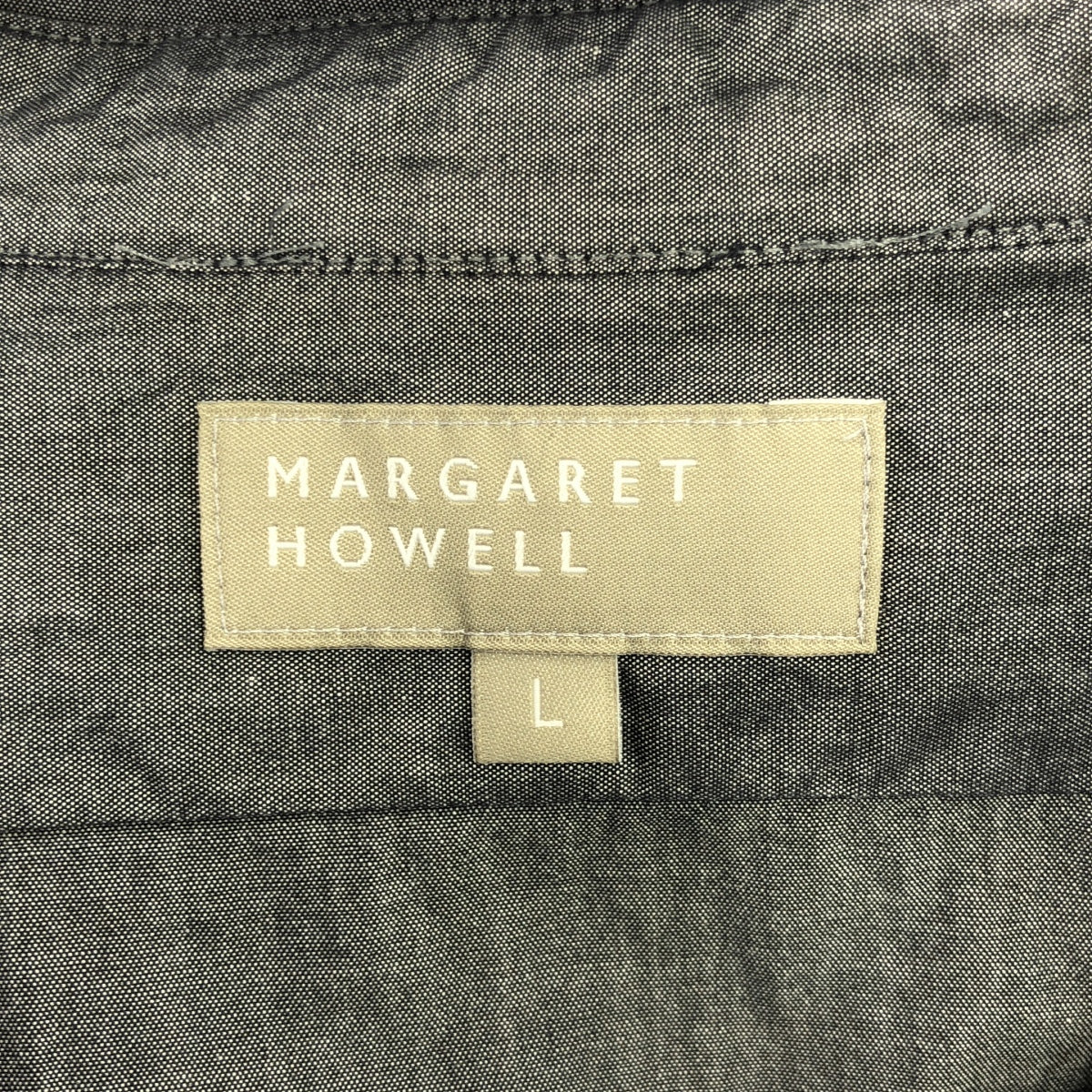 MARGARET HOWELL / マーガレットハウエル | コットン バンドカラー シャツ | L | メンズ