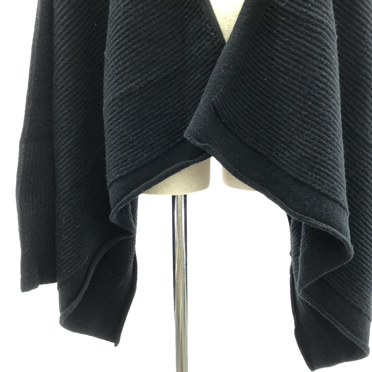 Rick Owens | 2018F/W | Rib Drape Knit Cardigan | S | Black | Women's