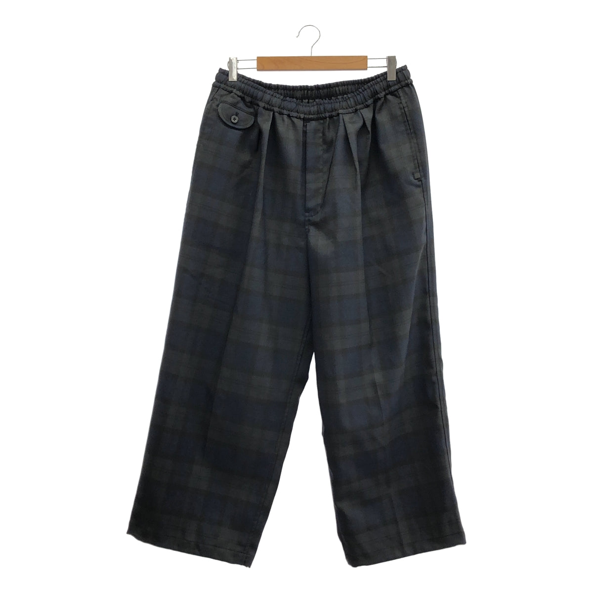 [狀況極佳] DAIWA PIER39 | TECH WIDE EASY 2P TROUSERS PLAIDS 格紋 Tech Wide Easy 長褲 | M 碼 | 海軍藍 | 男款