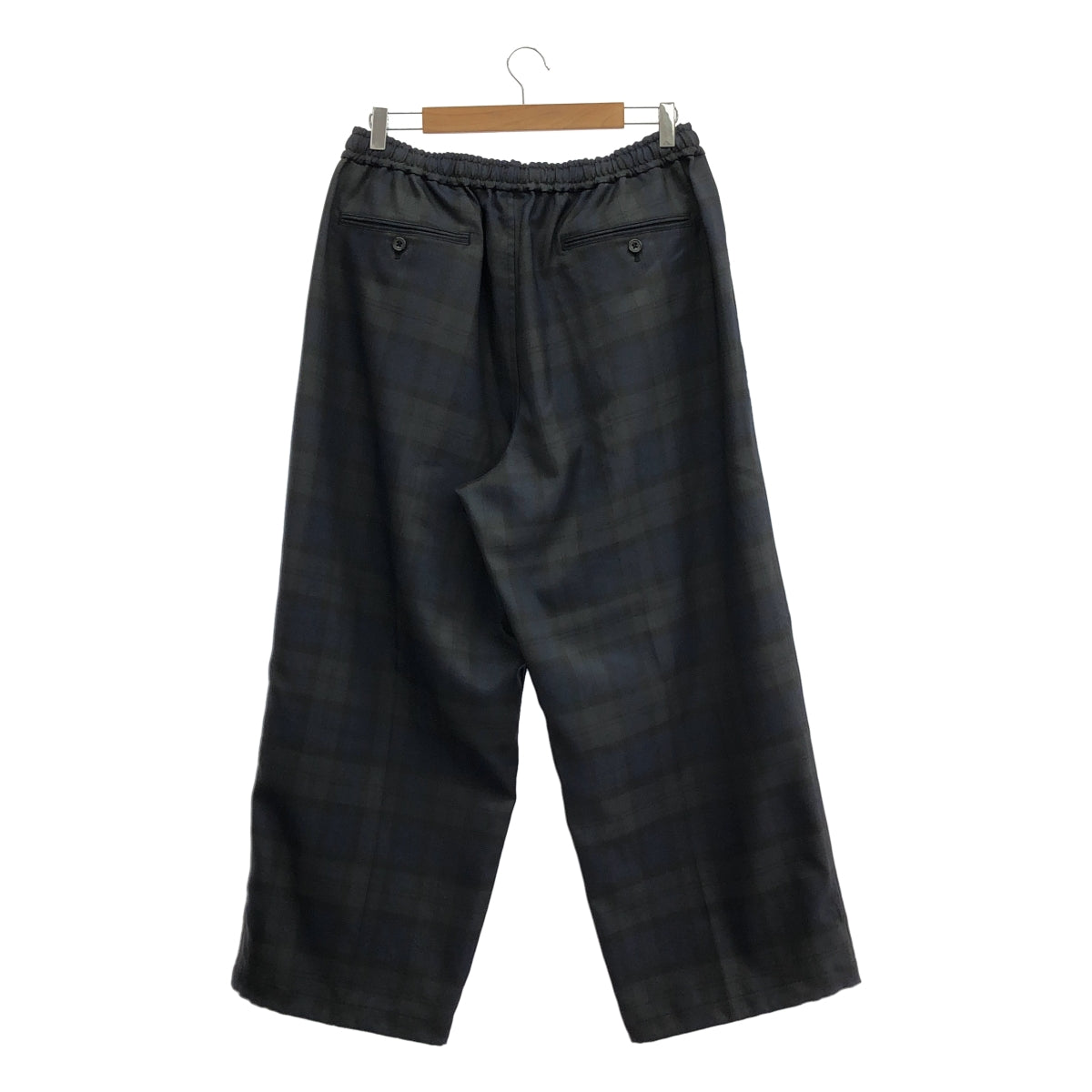 [狀況極佳] DAIWA PIER39 | TECH WIDE EASY 2P TROUSERS PLAIDS 格紋 Tech Wide Easy 長褲 | M 碼 | 海軍藍 | 男款