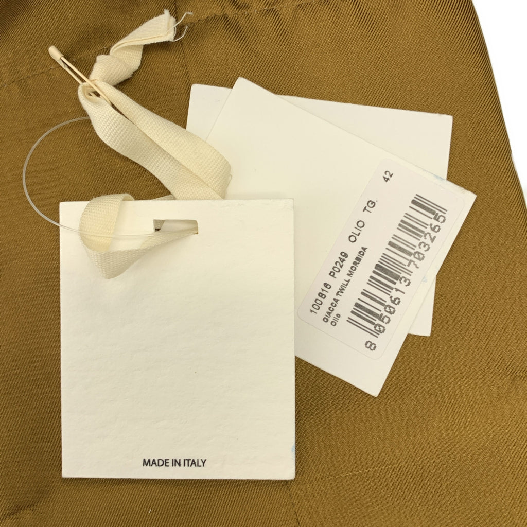 【成色極佳】ALYSI | 100% 真絲單排扣修身大衣，含內襯襯衫 | 尺寸 42 | 棕色 | 女款