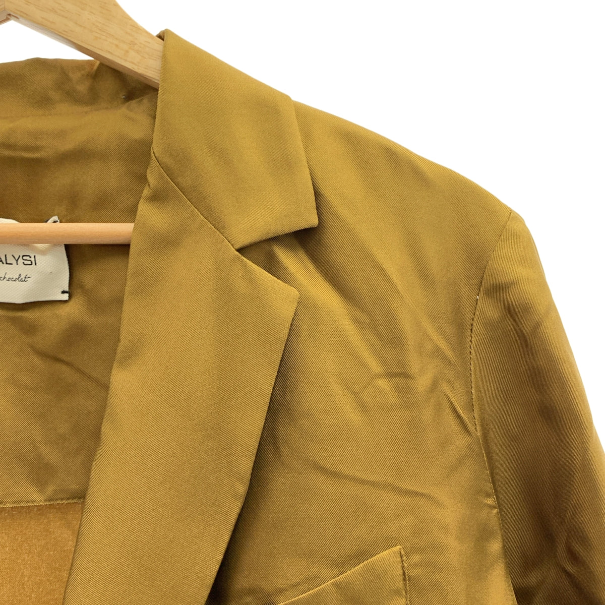 【成色極佳】ALYSI | 100% 真絲單排扣修身大衣，含內襯襯衫 | 尺寸 42 | 棕色 | 女款