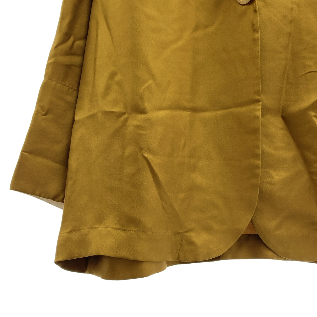 【成色極佳】ALYSI | 100% 真絲單排扣修身大衣，含內襯襯衫 | 尺寸 42 | 棕色 | 女款