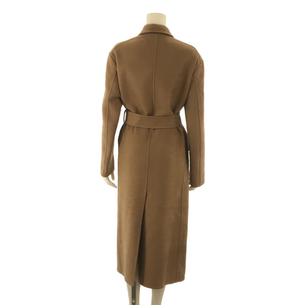 [Beautiful Condition] BLAMINK | Cashmere wool long coat with belt and bag | 38 | Camel | Women's