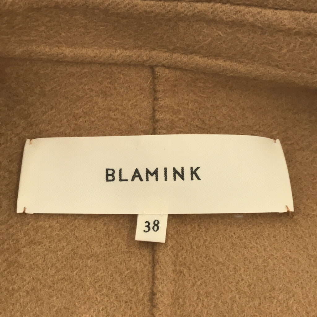 [狀況良好] BLAMINK |羊絨羊毛長外套，配腰帶和包 | 38 |駱駝 |女性的