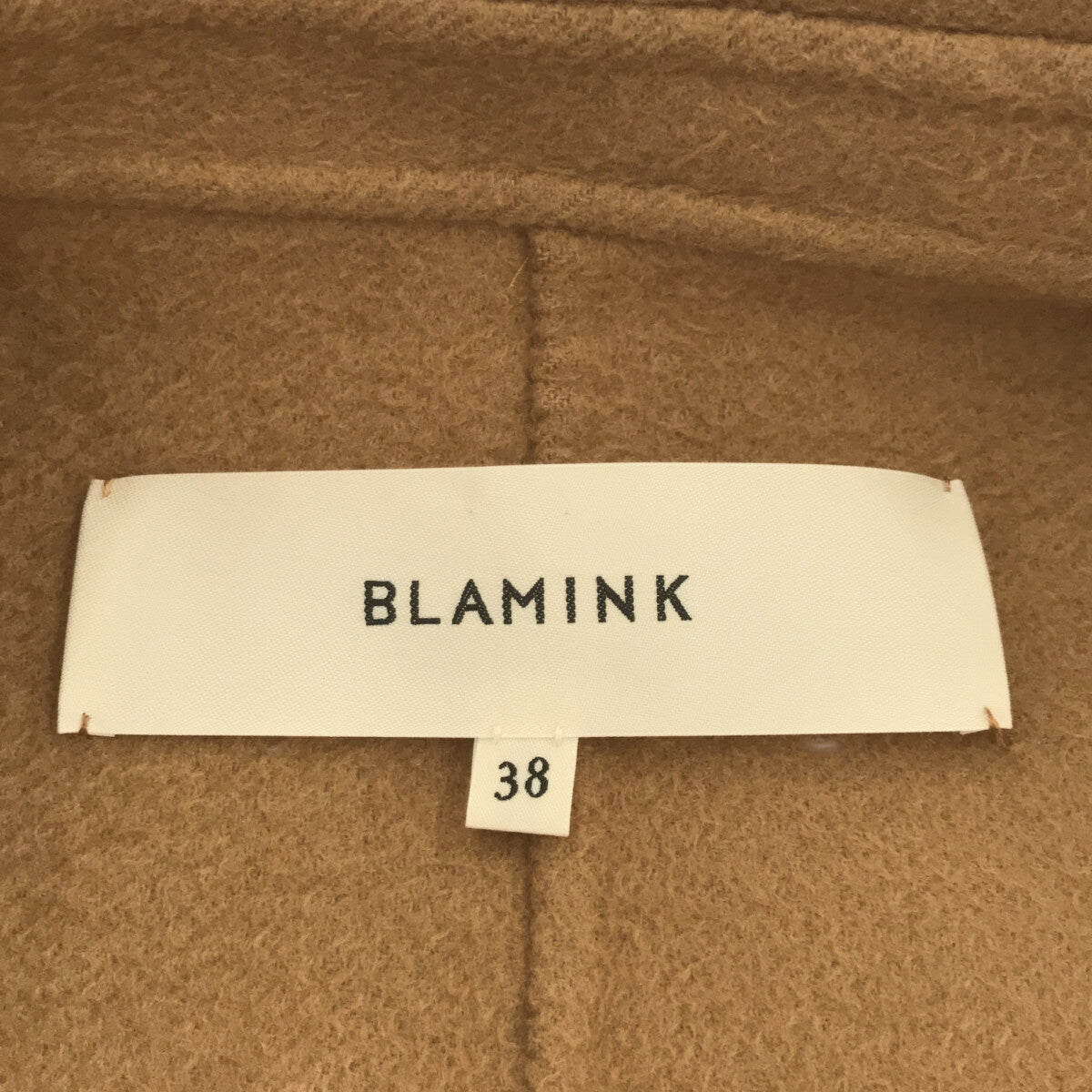 [Beautiful Condition] BLAMINK | Cashmere wool long coat with belt and bag | 38 | Camel | Women's