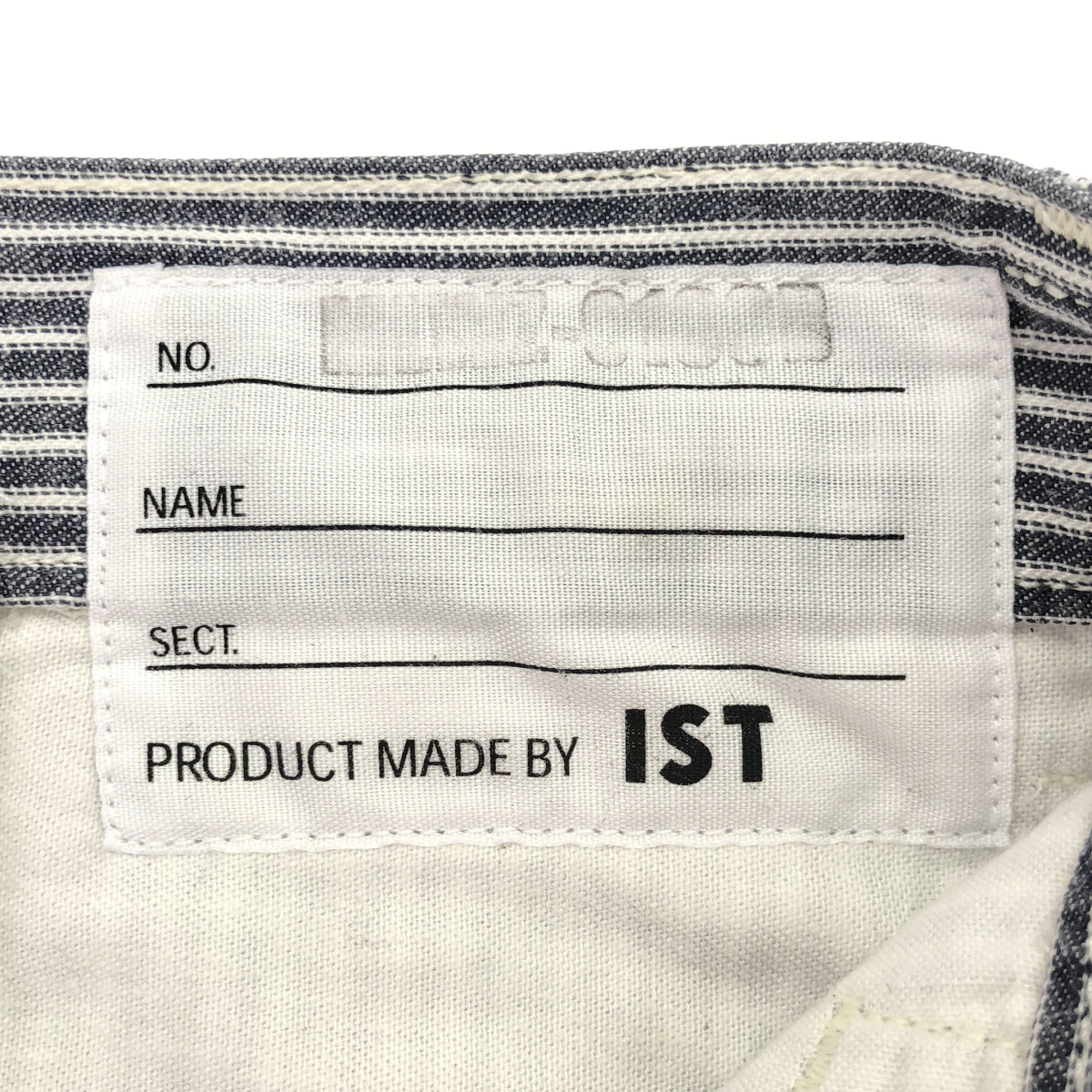 MHL. / エムエイチエルマーガレットハウエル | コットン ヘンプ ストライプ ペインターパンツ | 1 | ブルー / ホワイト | レディース