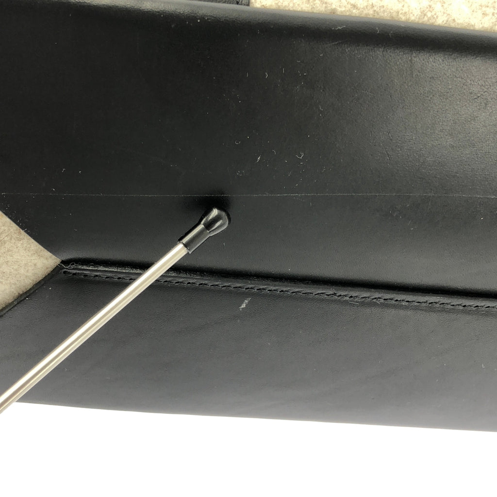 HYKE / 하이크 | CHACOLI 가죽 울 토트 백 | 블랙 / 베이지 | 남성