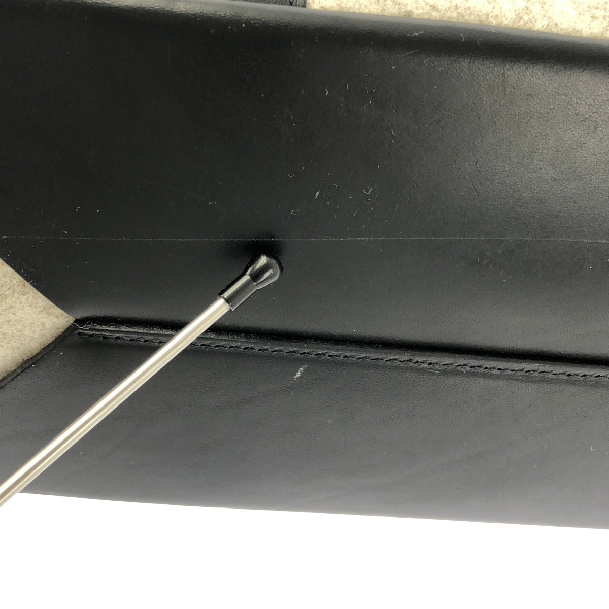 HYKE / 하이크 | CHACOLI 가죽 울 토트 백 | 블랙 / 베이지 | 남성