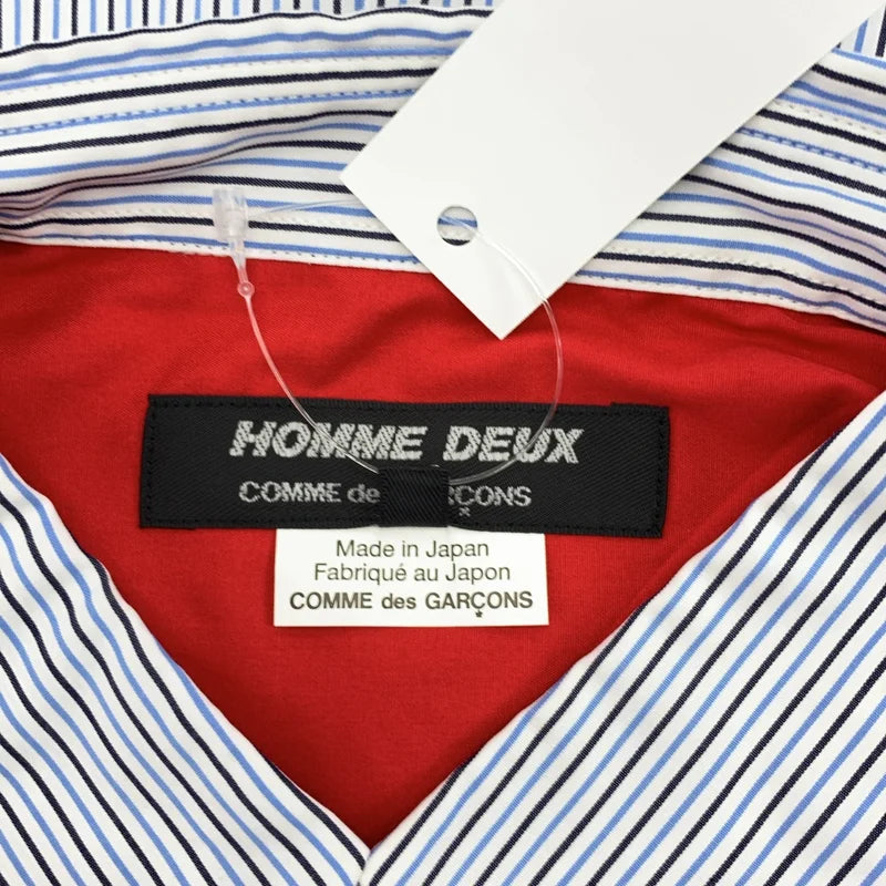 COMME des GARCONS HOMME DEUX / 꼼데가르송옴므듀 | 2022SS | 스트라이프 자수 전환 셔츠 | M | 남성