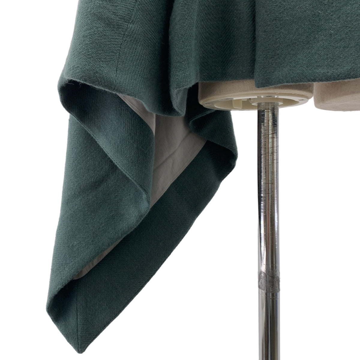 ha | za | ma / ハザマ | 経年真価のなびくコート / ウール ファーカラーオーバー ポンチョ / 総裏地 |