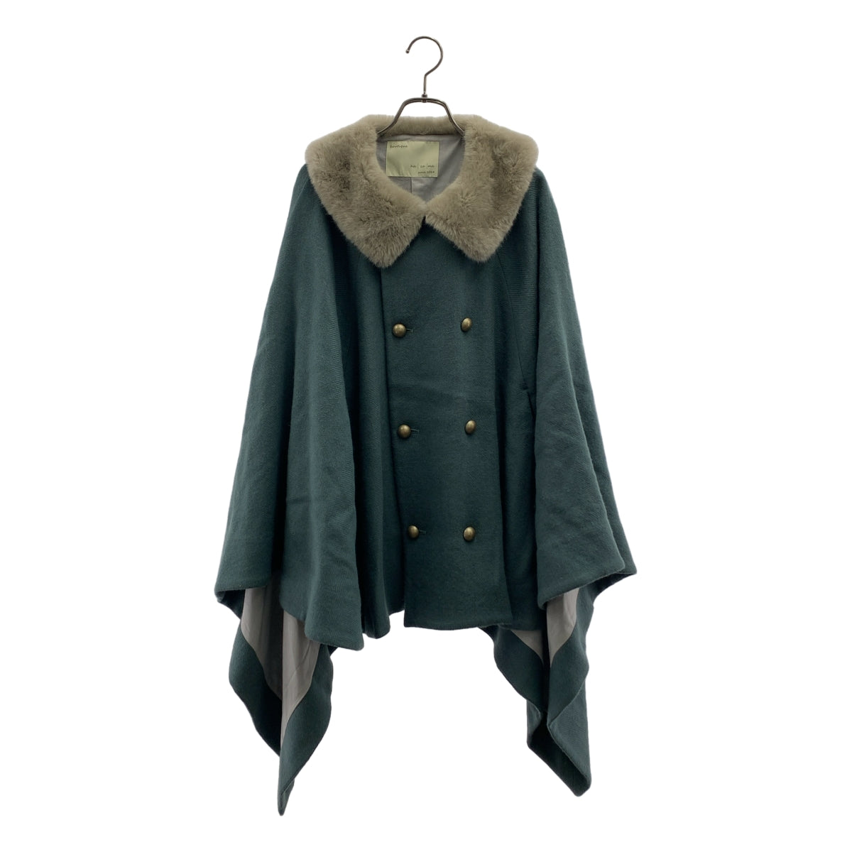 ha | za | ma / Hazama | 一件飄逸的外套，越穿越有味道 / 披肩式羊毛皮領 / 全襯裡 |