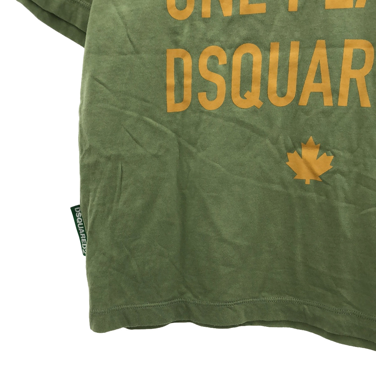 DSQUARED2 / ディースクエアード | ロゴ プリント カットソー | M | グリーン/イエロー | レディース