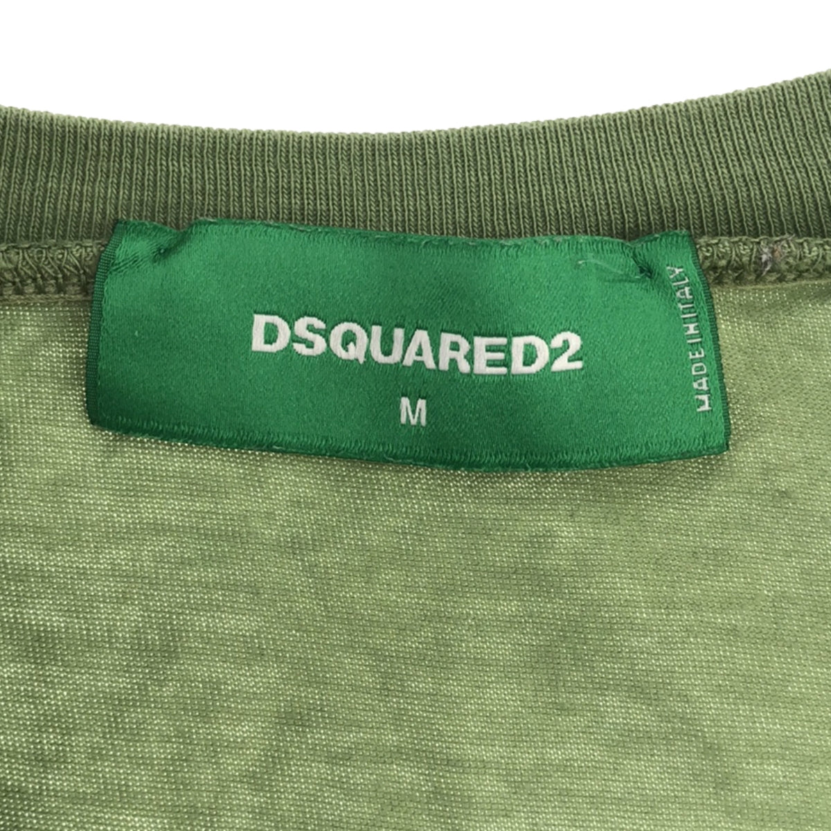 DSQUARED2 / ディースクエアード | ロゴ プリント カットソー | M | グリーン/イエロー | レディース