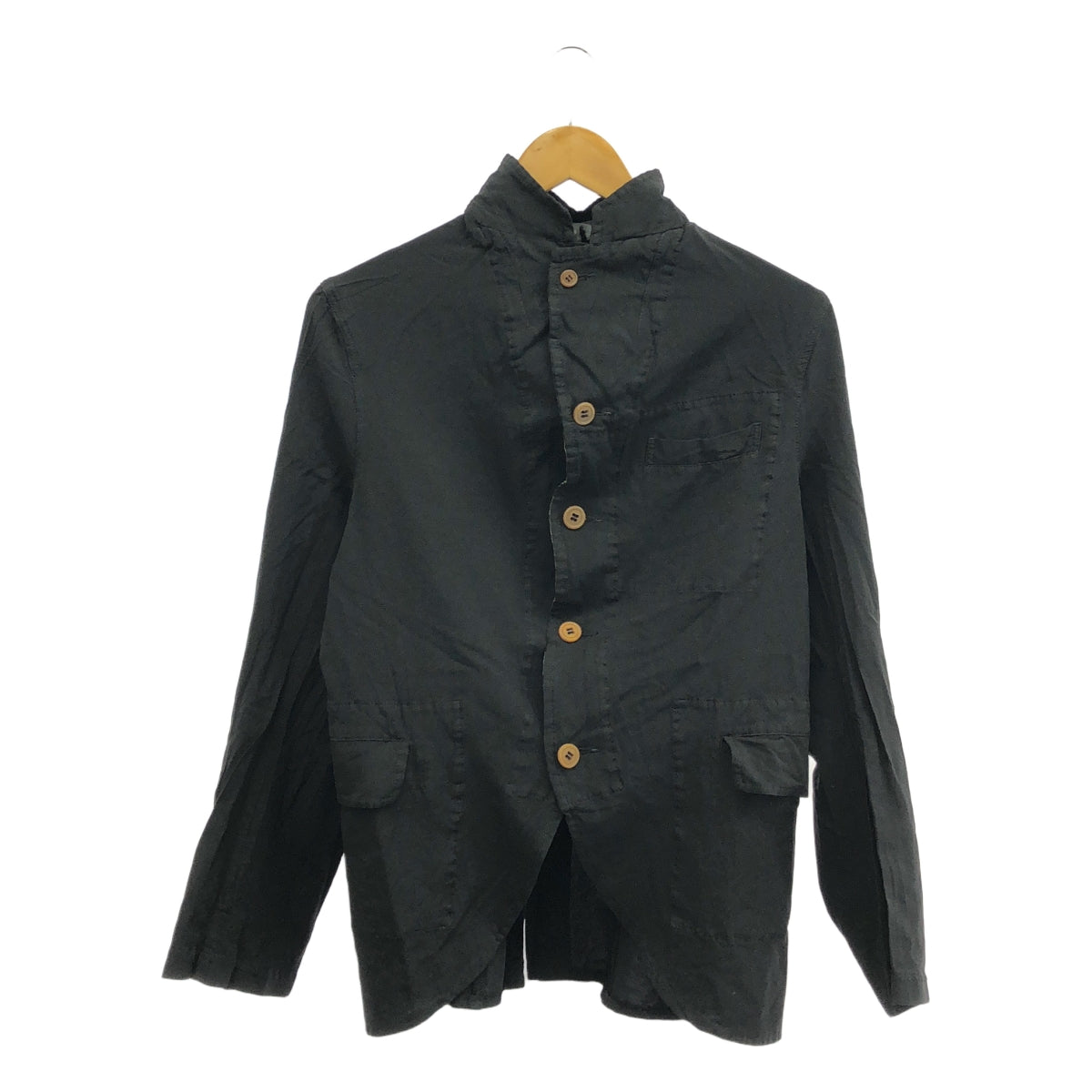 COMME des GARCONS COMME des GARCONS / Comme des | 2014春夏 |聚酯氈單排扣外套 |中號 |黑色|女性的