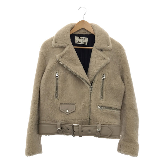 Acne Studios / Acne Studios | MERLYN SHEAR Lamb Shearling Double Rider Jacket | 34 | Women's