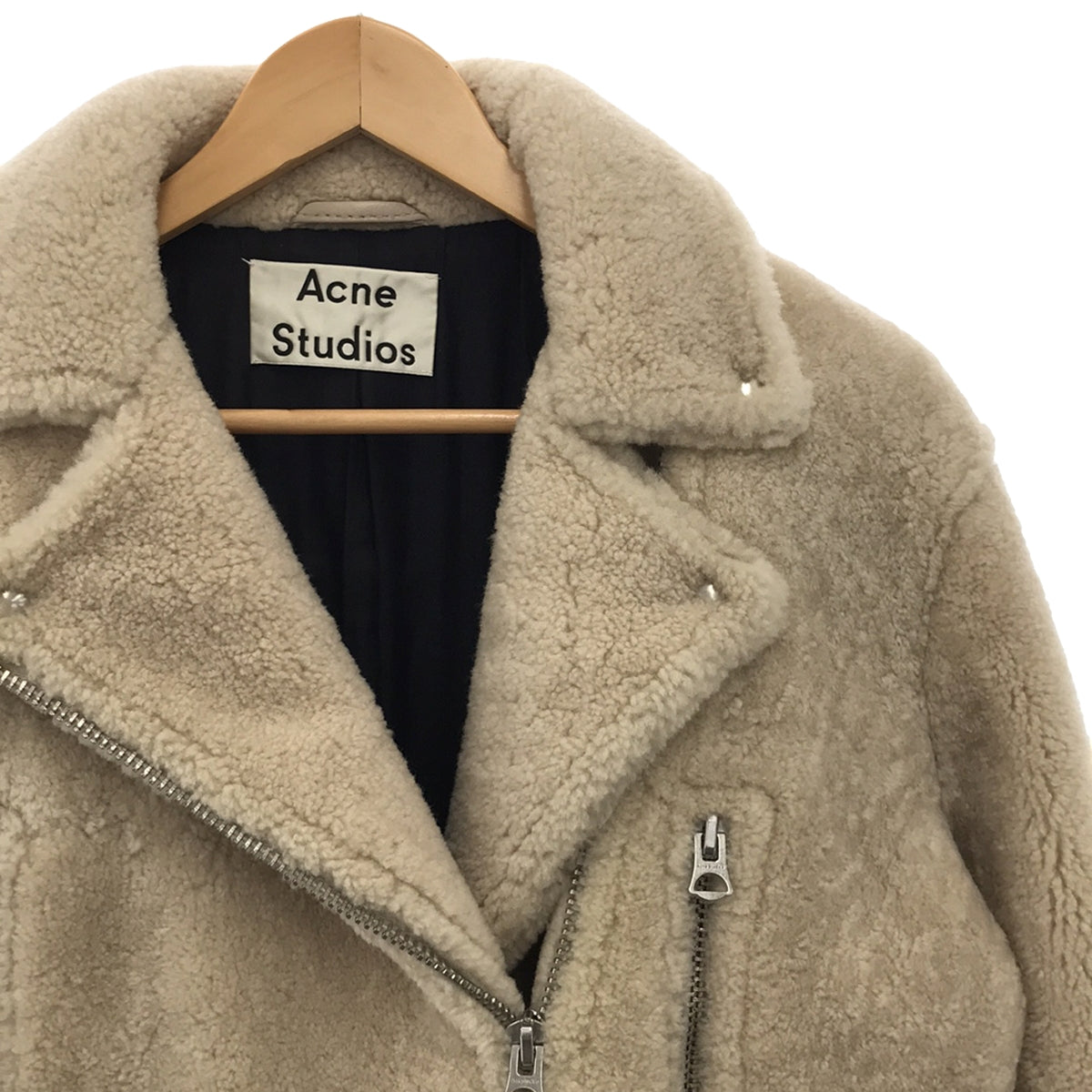 Acne Studios / Acne Studios | MERLYN SHEAR Lamb Shearling Double Rider Jacket | 34 | Women's