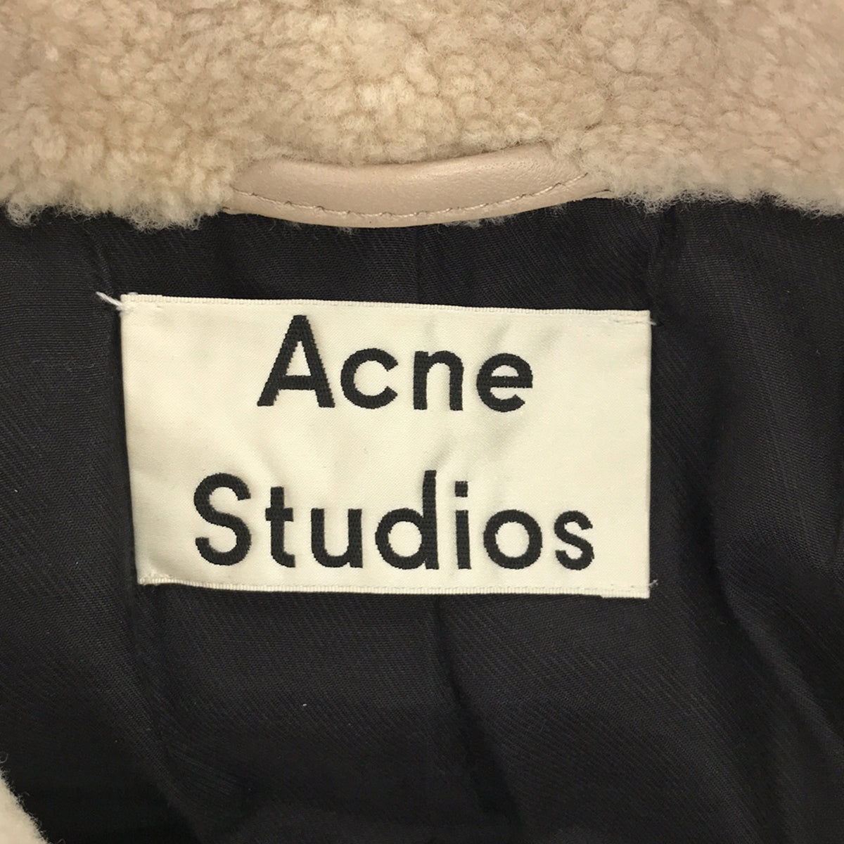 Acne Studios / アクネストゥディオズ | MERLYN SHEAR ラムシアリング ダブルライダースジャケット | 34 | – KLD