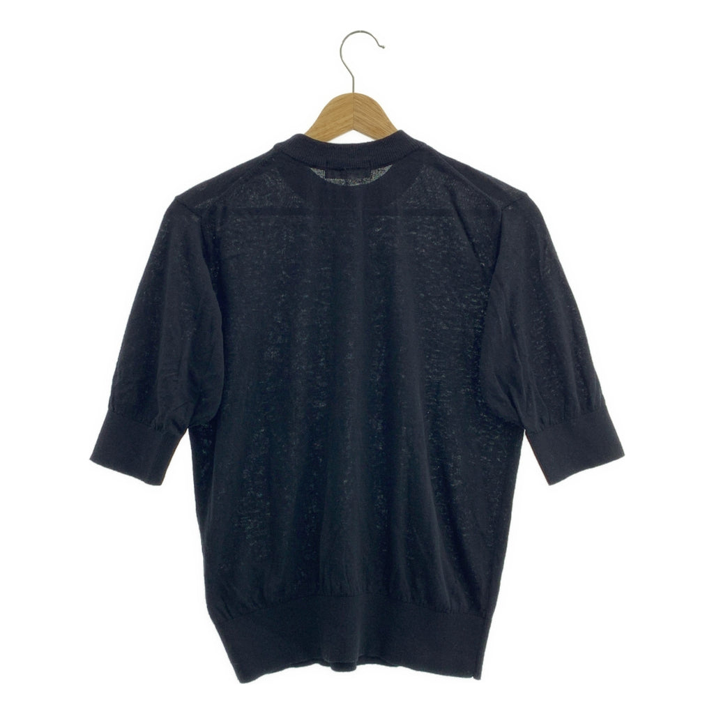 kagure | 棉質圓領五分袖套頭針織T卹 | F碼 | 女款