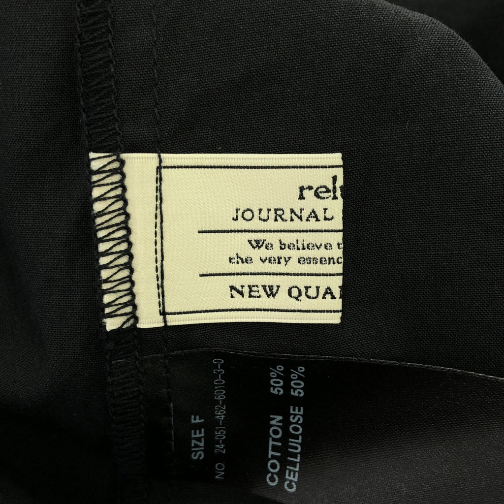 [狀況良好] JOURNAL STANDARD relume | 2024秋冬 |飛褶飾襯衫 | F |黑色 |女性的