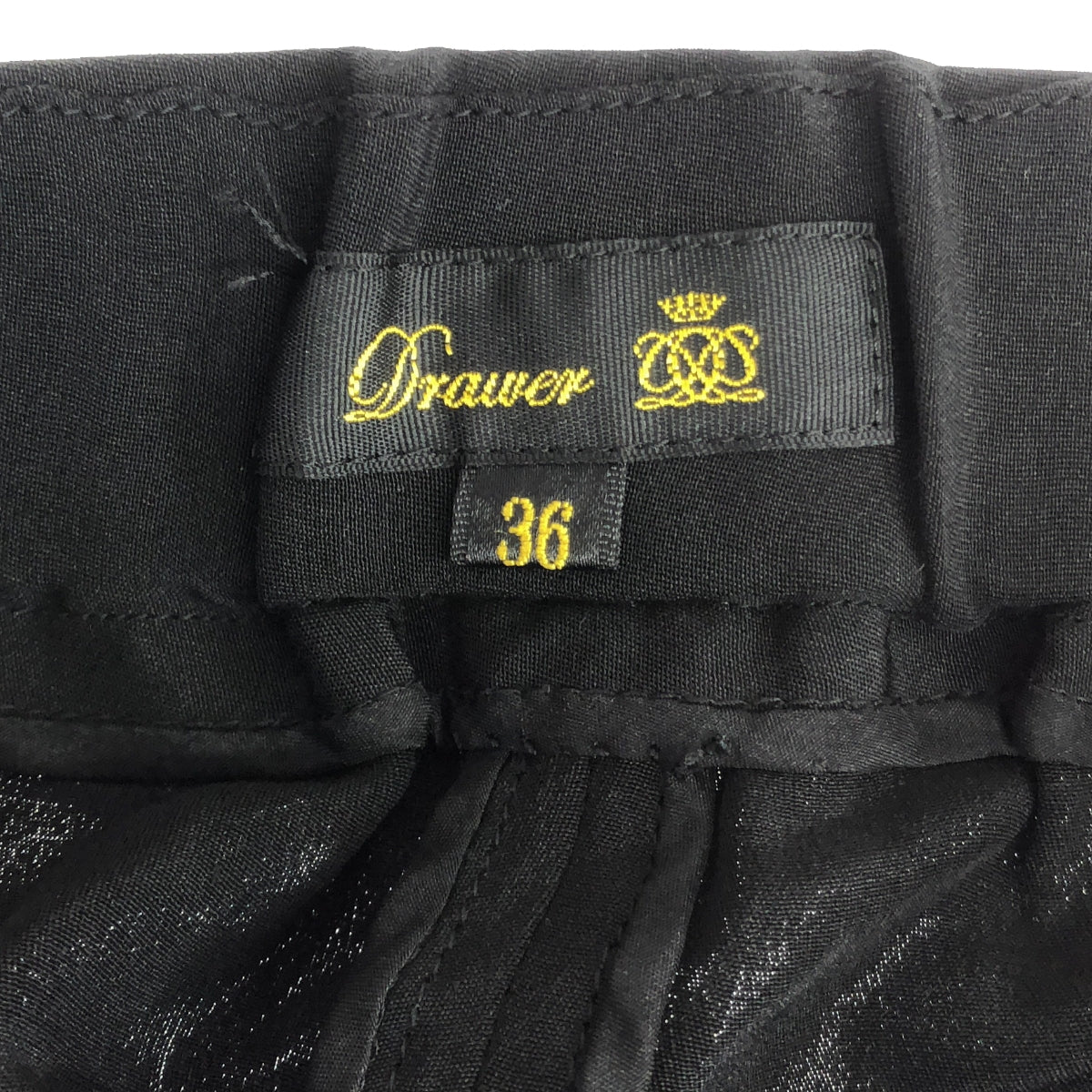 Drawer | 100% silk / Silk drawstring ribbed easy pants | 36 |