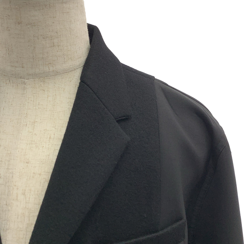 sacai / サカイ | 2025AW | Wool Melton Jacket / ウール メルトン 異素材 切替 オーバー ジャケット / 総裏地 | 3 | メンズ