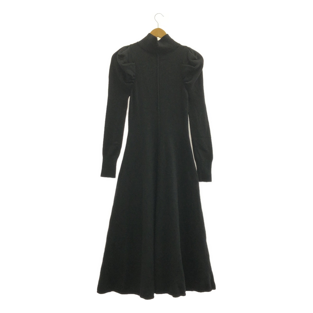 SEVEN TEN 由 MIHO KAWAHITO | 羊毛尼龍長袖高領針織洋裝 | XS | 黑色 | 女款