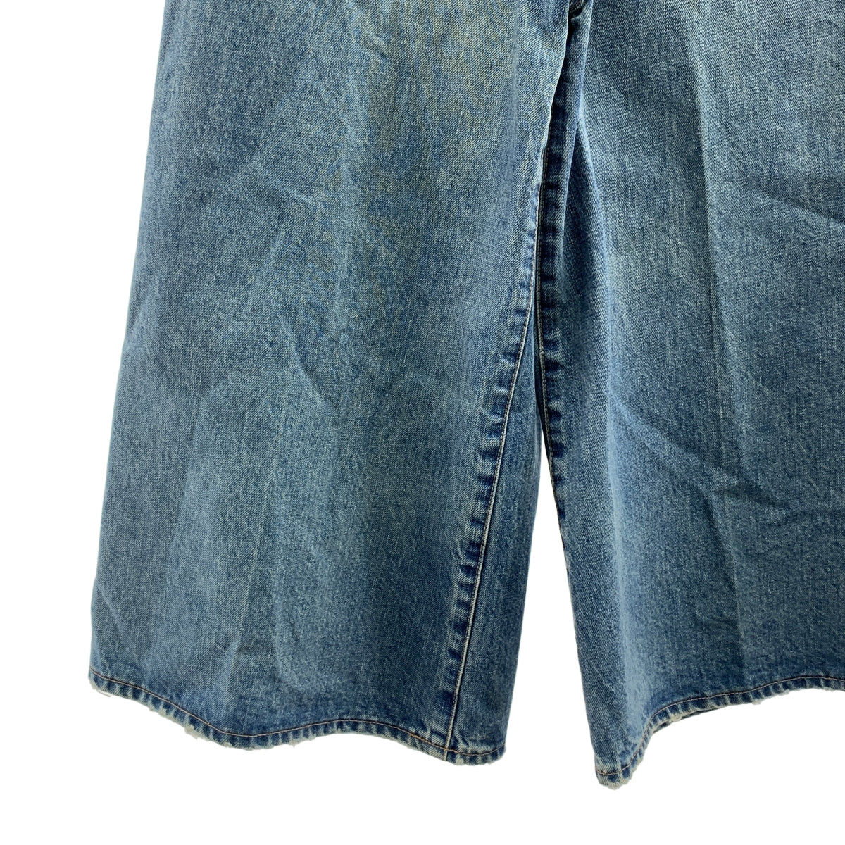 CELINE / 셀린느 | W_CU_001 빈티지 가공 크롭 와이드 데님 팬츠 | 27 | 여성