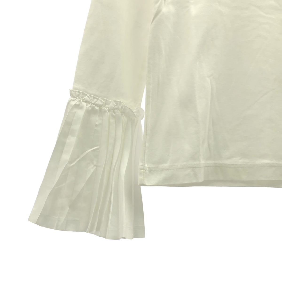 noir kei ninomiya / ノワールケイニノミヤ | 2019SS | 異素材 切替 プリーツドッキング カットソー | S | レディース