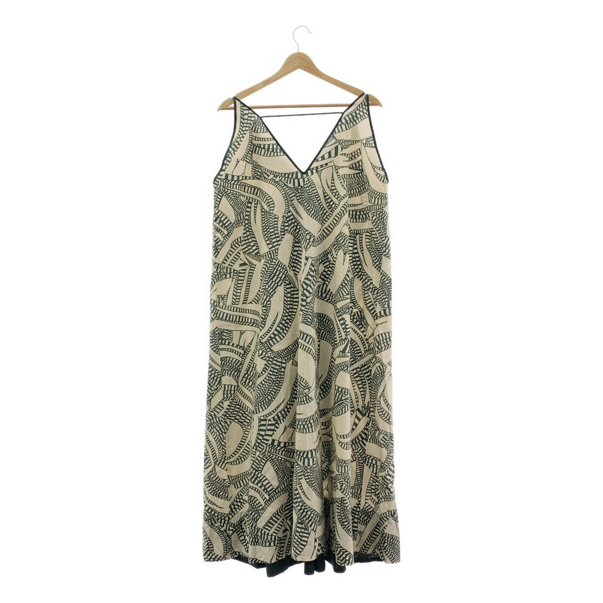 muller of yoshiokubo / 뮐러 오브 요시옥보 | Engrave cami dress 총무늬 원피스 | 36 | 아이보리 / 그린 |