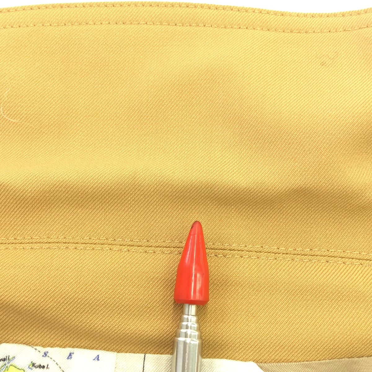 金鵝 |繫腰帶 Balmacaan 大衣 |地圖印刷襯裡 | XXS |米色 |女性的