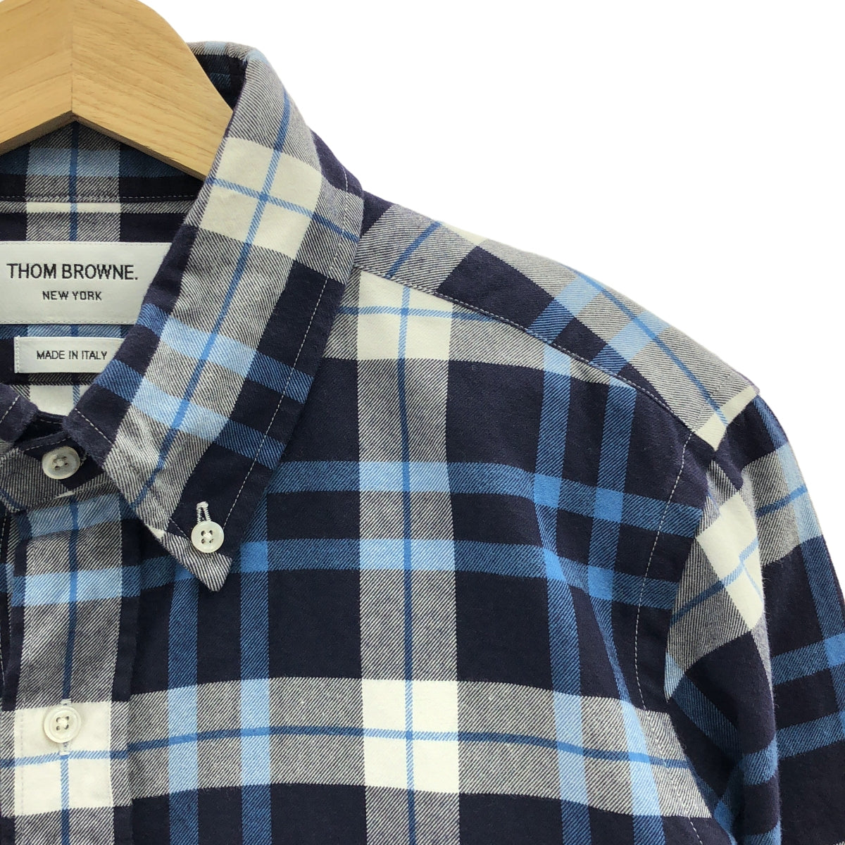THOM BROWNE | 格紋法蘭絨連結襯衫 | 尺寸 1 | 男款