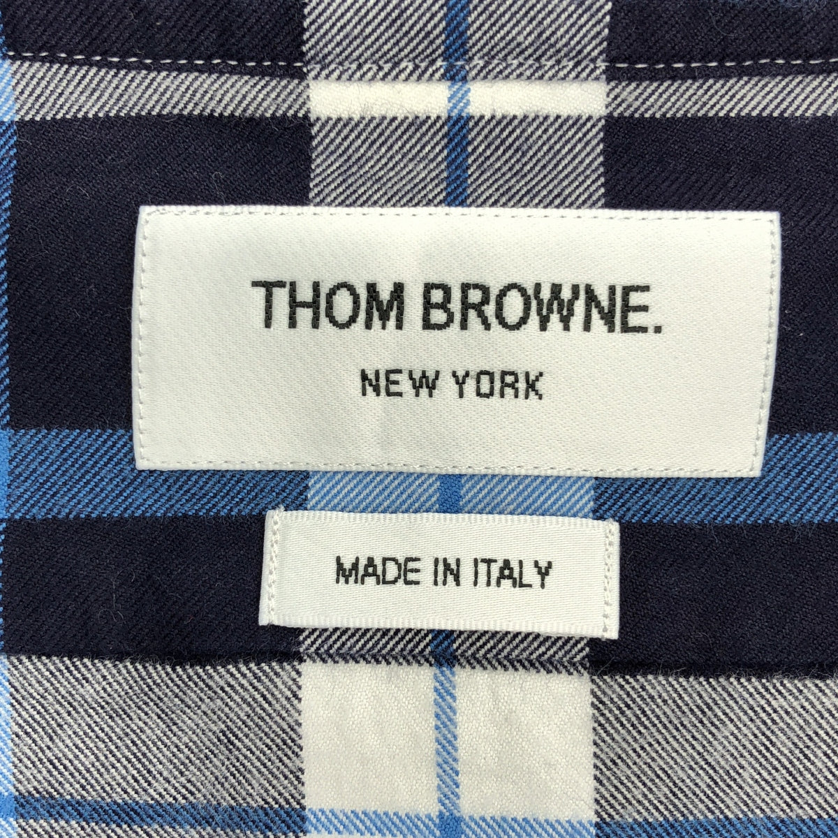 THOM BROWNE / 톰 브라운 | 체크 플란넬 버튼 다운 셔츠 | 1 | 남성