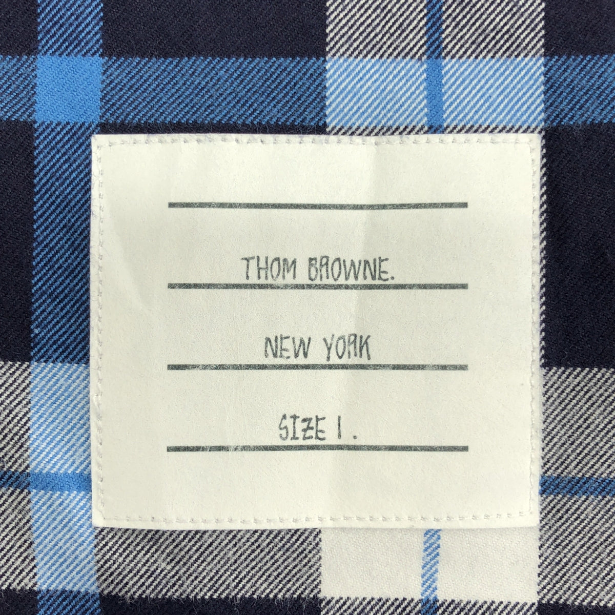 THOM BROWNE / 톰 브라운 | 체크 플란넬 버튼 다운 셔츠 | 1 | 남성