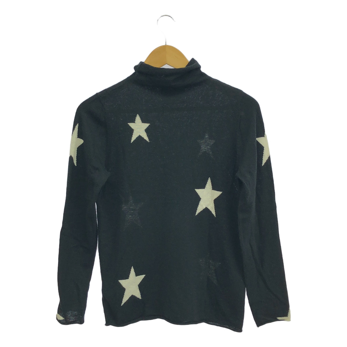 ZADIG &amp; VOLTAIRE / 자디그 에 볼테르 | 울 터틀넥 스타 니트 | L | 블랙 | 여성