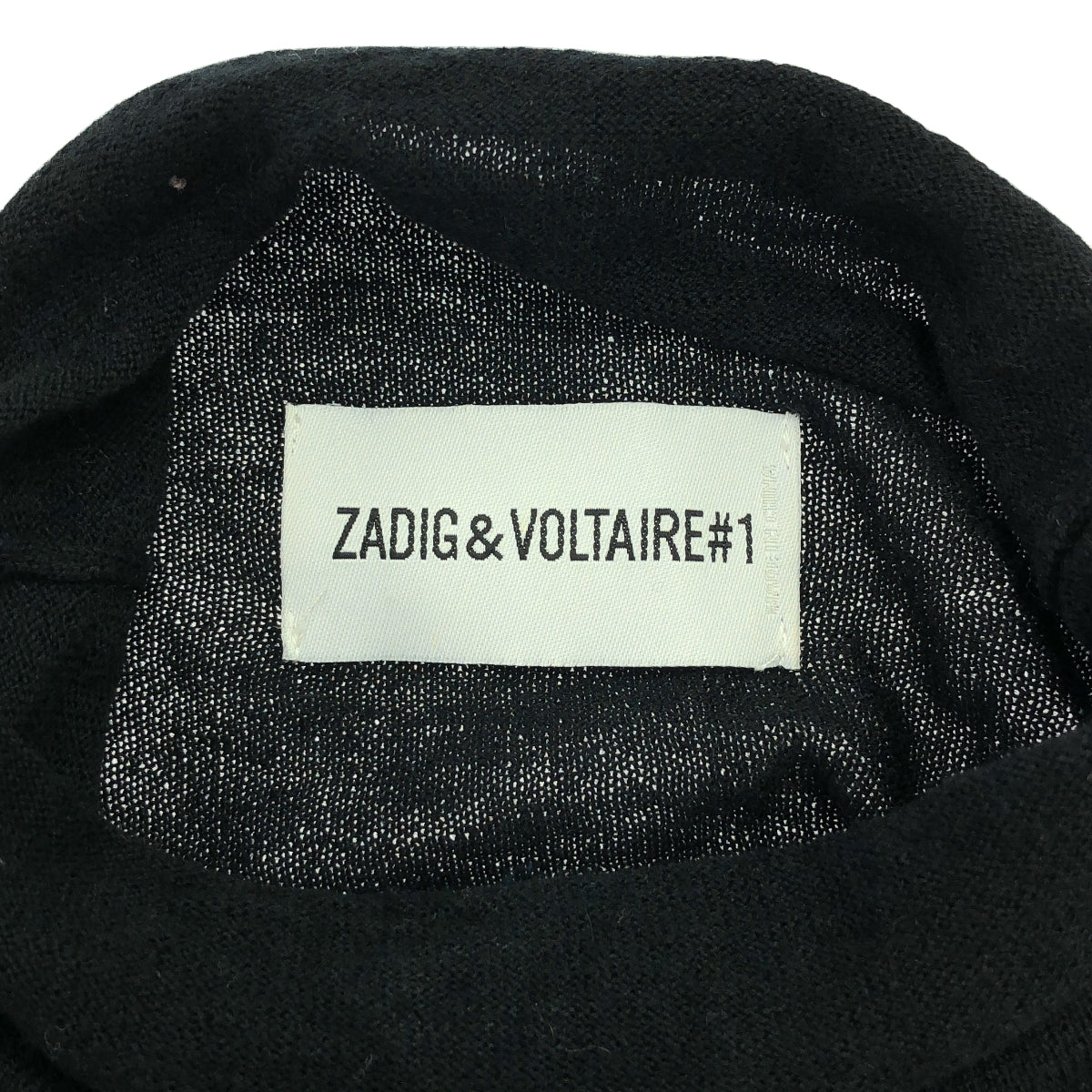 ZADIG & VOLTAIRE / ザディグ エ ヴォルテール | ウール タートルネック スター ニット | L | ブラック | レディース