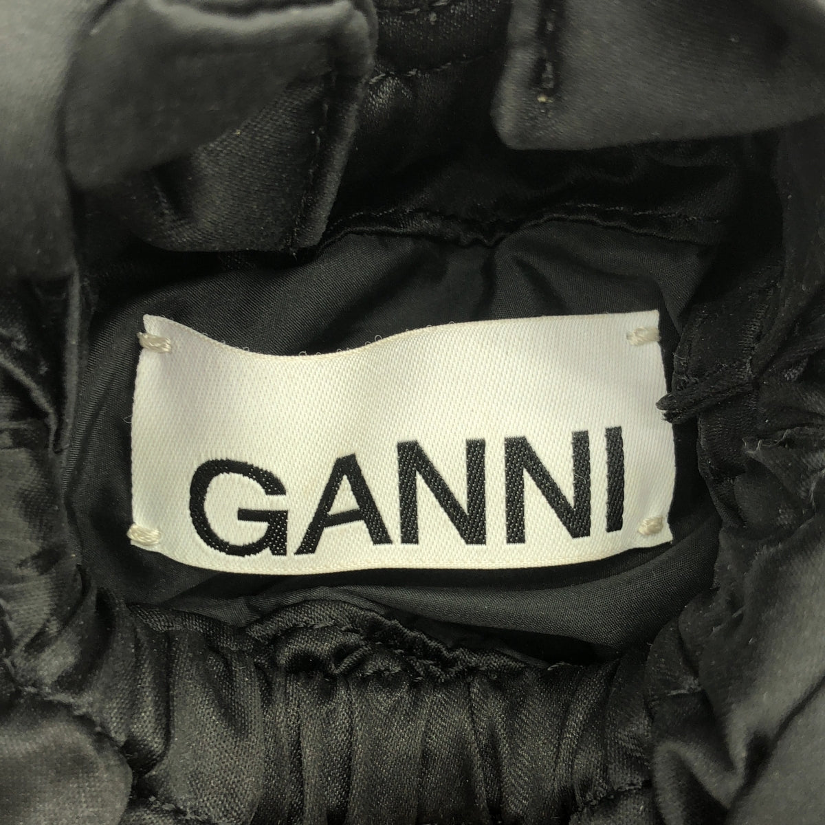 Ganni / ガニー | サテンノット ハンドバッグ | ブラック | レディース