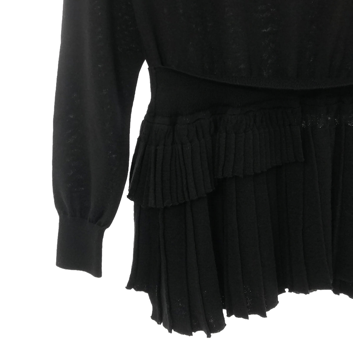 BALLANTYNE / Ballantine | Asymmetrical pleated knit | Black | Women's