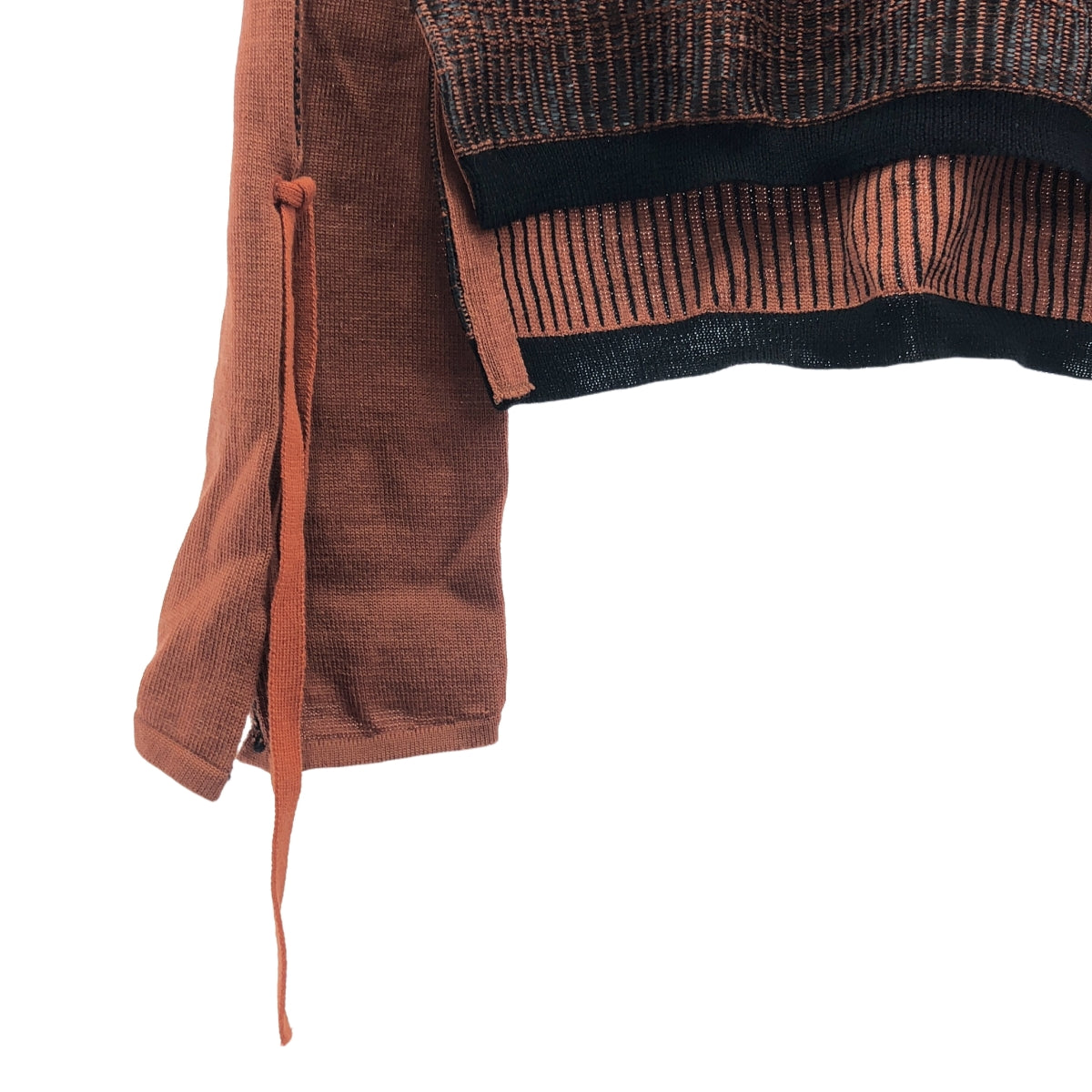 Mame Kurogouchi / マメクロゴウチ | 2017AW | タートルネックフレアスリーブニット | 2 | オレンジ | レディース