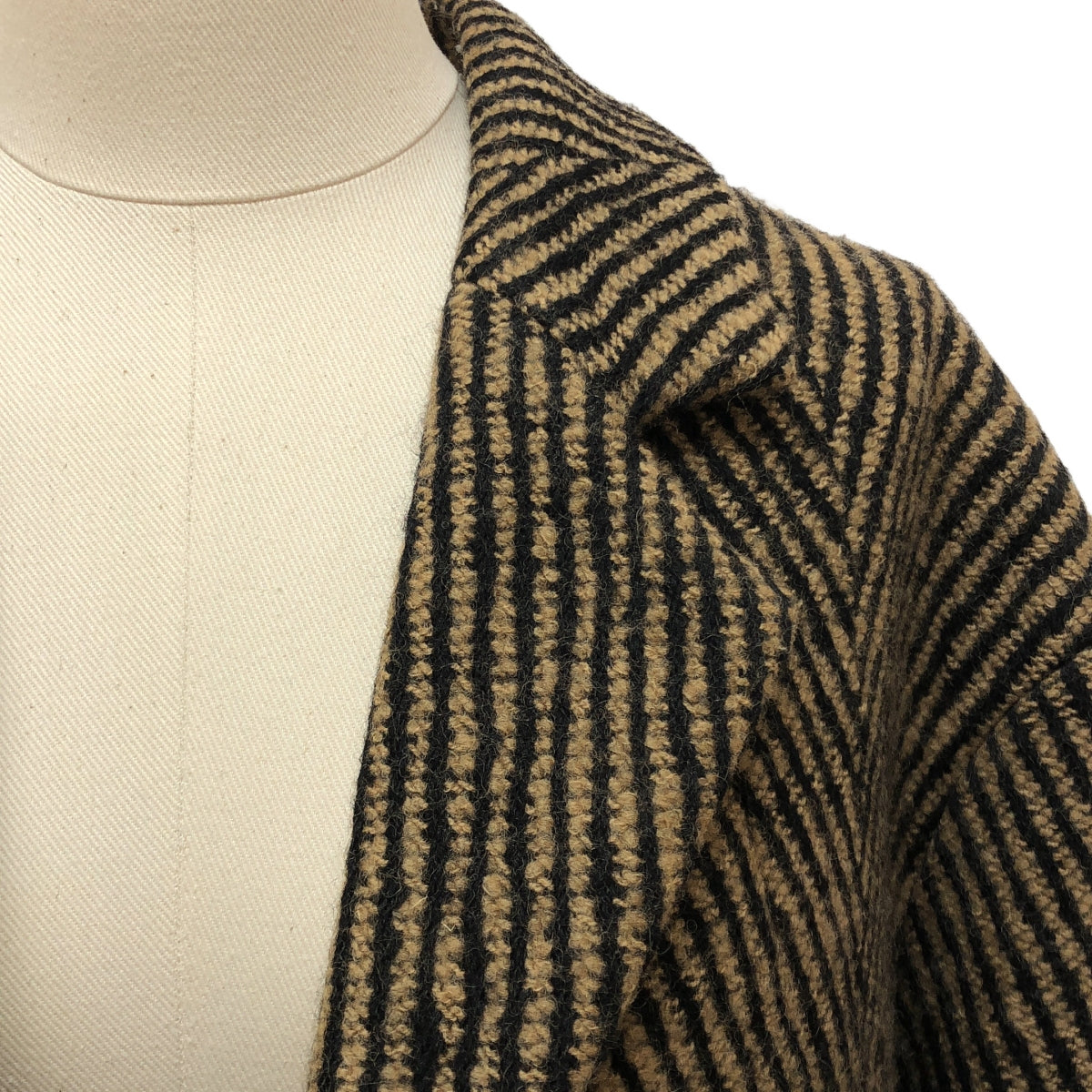 DRIES VAN NOTEN / ドリスヴァンノッテン | 2017AW | ウール ボタンレス シングル オーバーコート / 総裏地 | XS | レディース